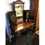 An Edwardian mahogany dressing table