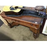 A mahogany part dressing table