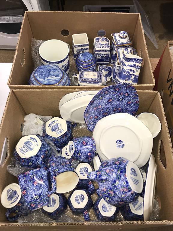 Two boxes of Ringtons china