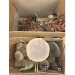 Three boxes of Studio pottery