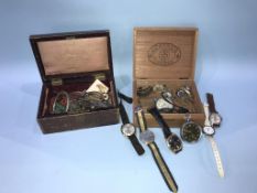 A collection of various wristwatches, and costume jewellery
