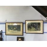 Two David Shepherd, signed, limited edition prints, 'African Afternoon' and 'Mountain gorillas of