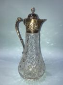 A silver mounted claret jug