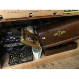 A sewing machine and typewriter etc.