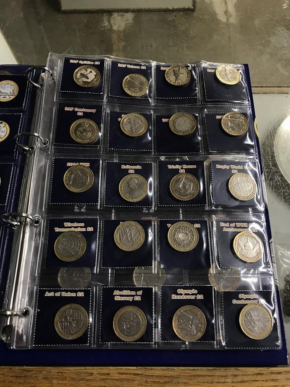 Two boxes of coins, to include eight Change Checker files of various coins, including collectors £ - Image 13 of 106