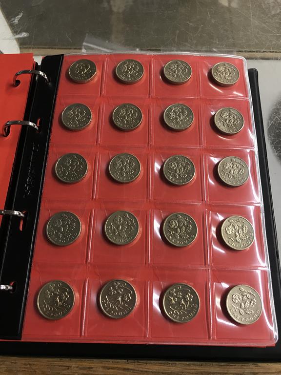 Two boxes of coins, to include eight Change Checker files of various coins, including collectors £ - Image 88 of 106