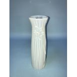 A Lalique opaque glass 'Daffodil' vase, 27cm height