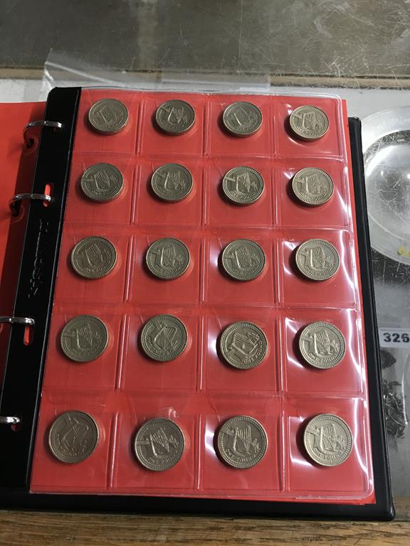 Two boxes of coins, to include eight Change Checker files of various coins, including collectors £ - Image 70 of 106