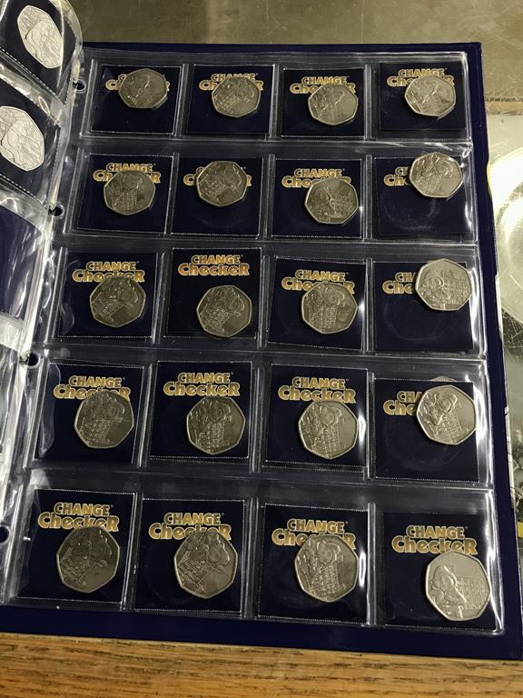 Two boxes of coins, to include eight Change Checker files of various coins, including collectors £ - Image 31 of 106