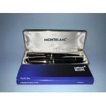 A Mont Blanc ball point pen, and a boxed set to include 14ct gold nib fountain pen, and a Mont Blanc