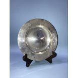 A modern silver shallow dish, weight 12oz