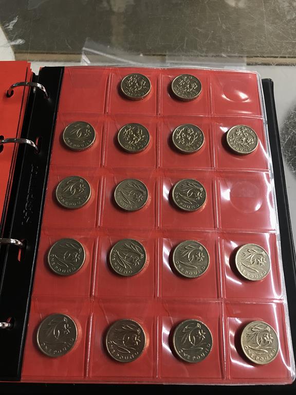 Two boxes of coins, to include eight Change Checker files of various coins, including collectors £ - Image 89 of 106