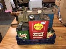 Vintage oil/petrol cans