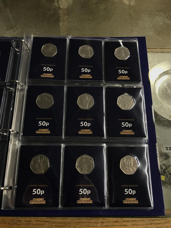 Two boxes of coins, to include eight Change Checker files of various coins, including collectors £ - Image 23 of 106