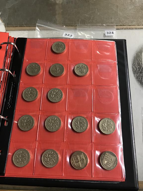 Two boxes of coins, to include eight Change Checker files of various coins, including collectors £ - Image 66 of 106