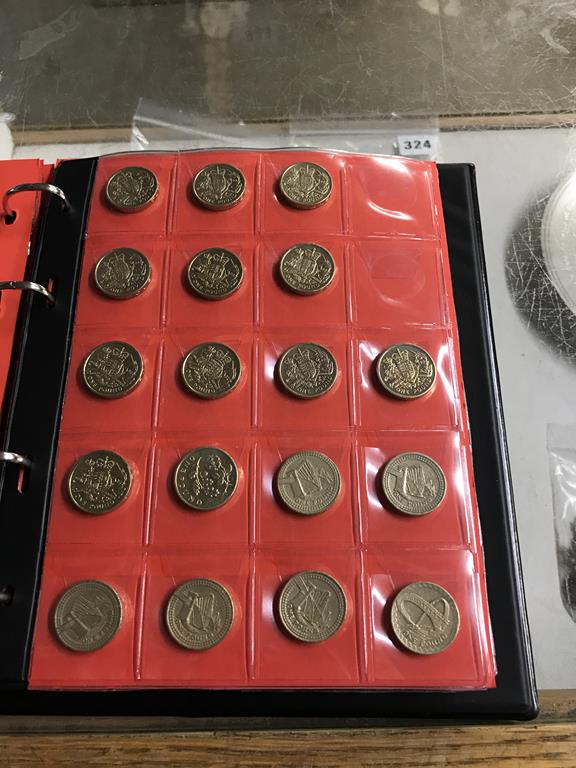 Two boxes of coins, to include eight Change Checker files of various coins, including collectors £ - Image 63 of 106
