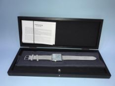 A gents Nomos Glashutte, boxed watch (cost £1494)