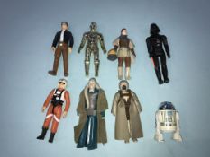 Eight unboxed Star Wars figures