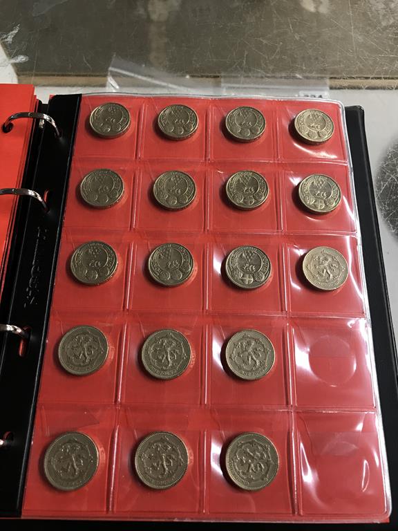 Two boxes of coins, to include eight Change Checker files of various coins, including collectors £ - Image 90 of 106