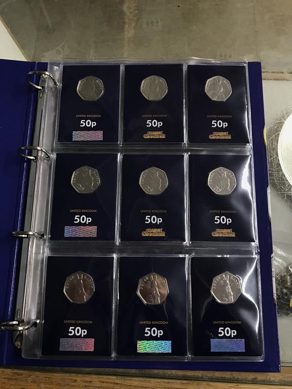 Two boxes of coins, to include eight Change Checker files of various coins, including collectors £ - Image 33 of 106