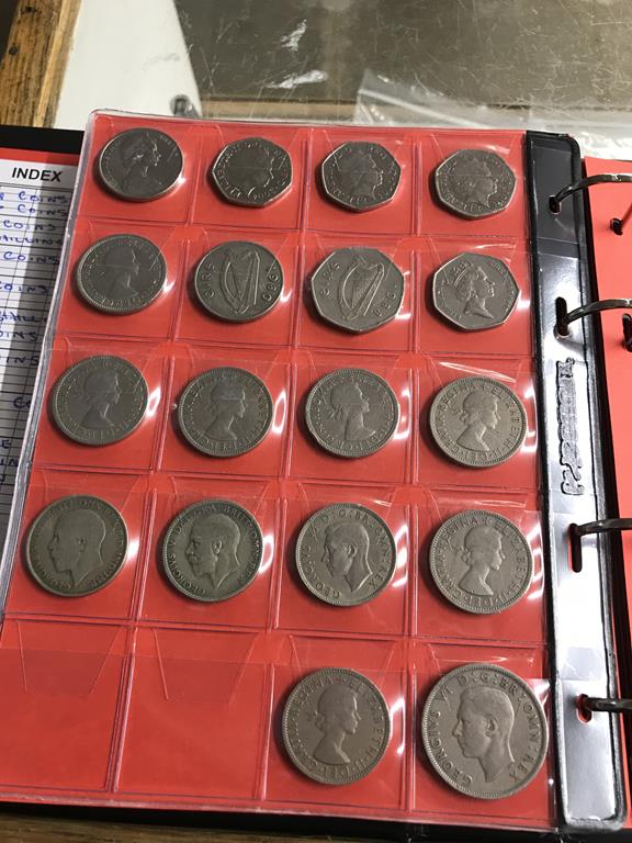 Two boxes of coins, to include eight Change Checker files of various coins, including collectors £ - Image 82 of 106