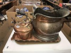 Assorted copper ware