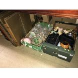 Two trays of assorted and various pictures