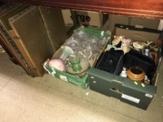 Two trays of assorted and various pictures