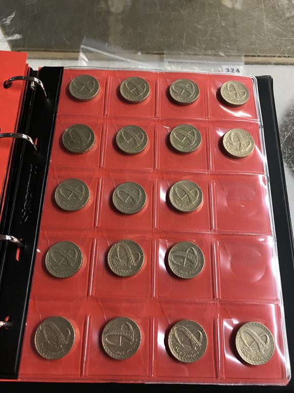 Two boxes of coins, to include eight Change Checker files of various coins, including collectors £ - Image 91 of 106