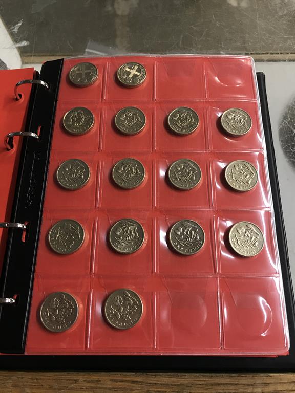 Two boxes of coins, to include eight Change Checker files of various coins, including collectors £ - Image 87 of 106