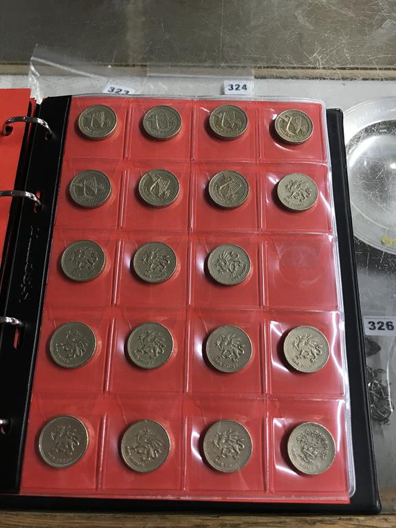 Two boxes of coins, to include eight Change Checker files of various coins, including collectors £ - Image 72 of 106