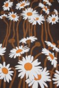 A piece of Danish cotton screen printed fabric, "Marguerite" by Hans Jurgen-Schobel for Sodahl,