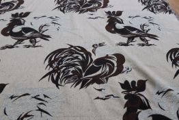 A roll of jacquard woven cotton fabric, Edinburgh Weavers, 1957, 