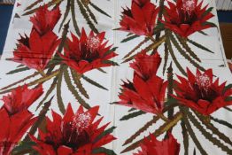 A screen printed piece of fabric, 