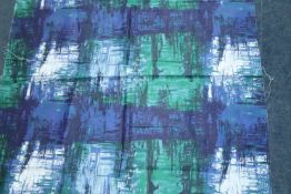 A piece of fabric, Francis Price screen print, "Dayspring", 91cm wide x 121cm long