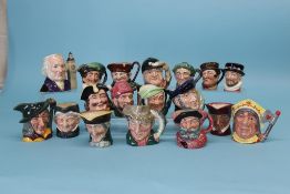 Eighteen medium size Royal Doulton character jugs, various (18), no boxes