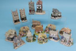 Sixteen Lilliput Lane cottages, 'High Rodding', Paint Your Own, 'Jeweller', 'Bookshop', 'Appleby