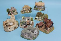 Eight Lilliput Lane cottages, 'Warwick Hall', 'Castle Street', 'Milkwood', 'Troutbeck Farm', 'Two