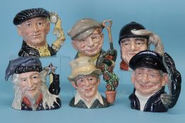 Six large various Royal Doulton character jugs (6), no boxes