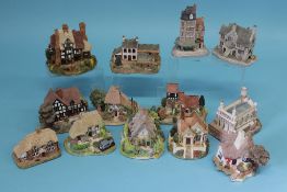 Twelve Lilliput Lane cottages, 'Chantry Chapel', 'Clockmakers Cottage', 'Tenement', 'Breden