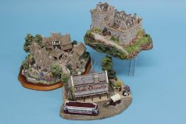 Three Lilliput Lane cottages 'Chipping Coombe', 'Duart Castle', 'It’s All At The Co-op Beamish' (3),