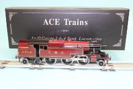A boxed Ace Trains '0' gauge LMS 2-6-4 maroon, number 2465, locomotive