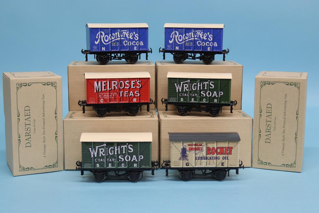 Six boxed Darstaed advertising wagons (6)