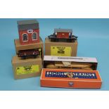 A boxed Lionel trains American Legend locomotive and three boxed Bassett Lowke accessories