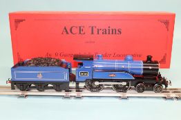 A boxed Ace Trains '0' gauge British Railways 4-4-0, British Railways blue, number 2006,