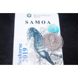 Samoa seahorse 2019 1 troy ounce 999 fine silver b