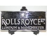 Chrome & black RR plaque London & Manchester