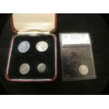 Cased set of Maundy money 1904 together with a 168