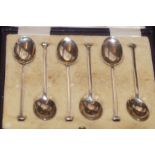 6 Silver Mappin & Webb spoons boxed