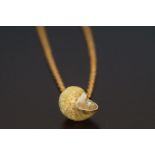 9ct Gold chain & shell pendant